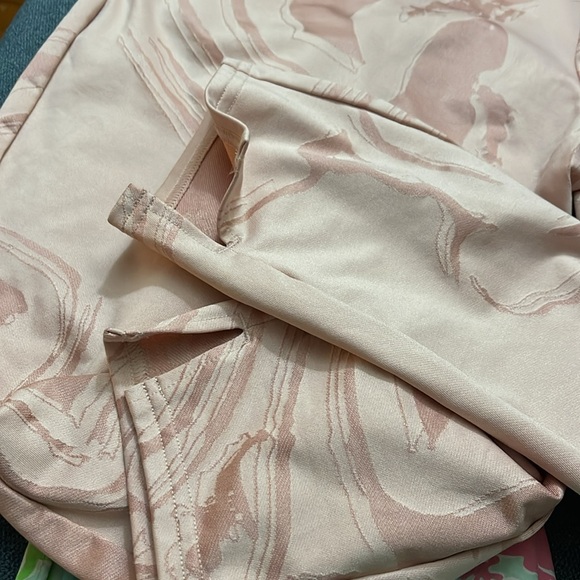 Gymshark Power Support Leggings Pink Marble Pockets High Rise Pull On Small - Picture 10 of 13